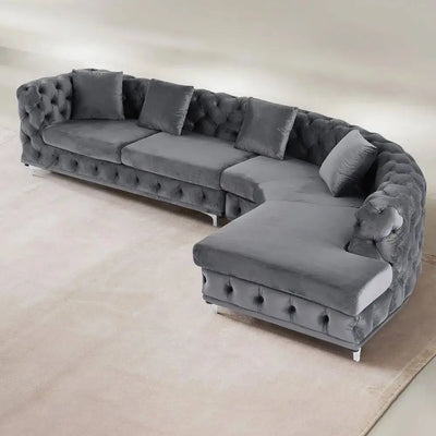 Ferdane L Shape Sofa + 3 Free Cushions - Homzy