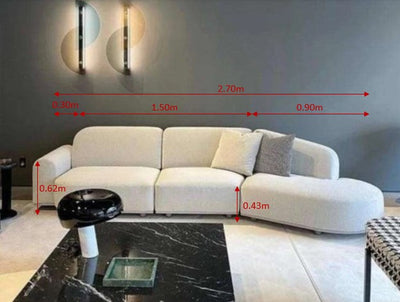 Jeannette 3 Seater Sofa + 3 Free Cushions - Homzy