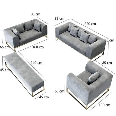 Kyle Living Room Set + 3 Free Cushions - Homzy