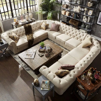 Lyn U Shape Sofa + 3 Free Cushions - Homzy
