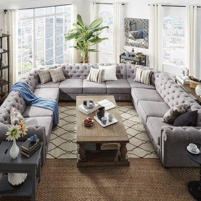 Lyn U Shape Sofa + 3 Free Cushions - Homzy