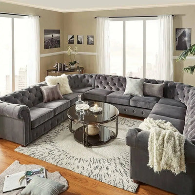 Lyn U Shape Sofa + 3 Free Cushions - Homzy