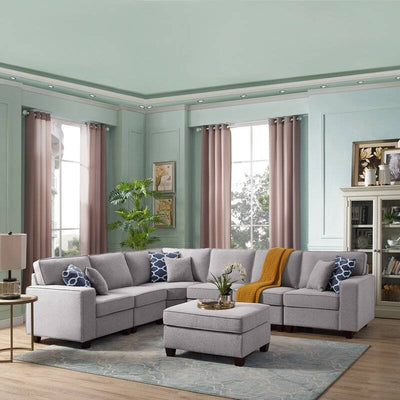 Marshall L Shape Sofa + Ottoman - Homzy