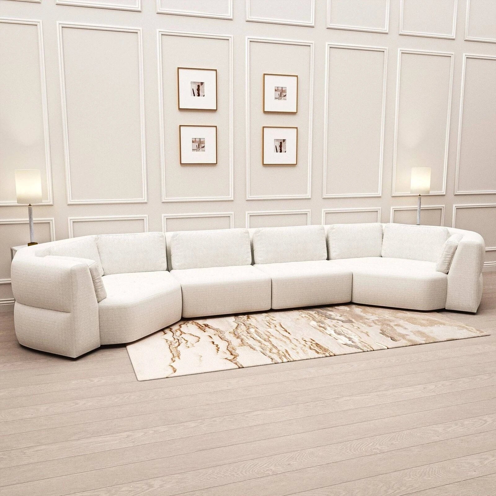 Muriel U Shape Sofa + 3 Free Cushions