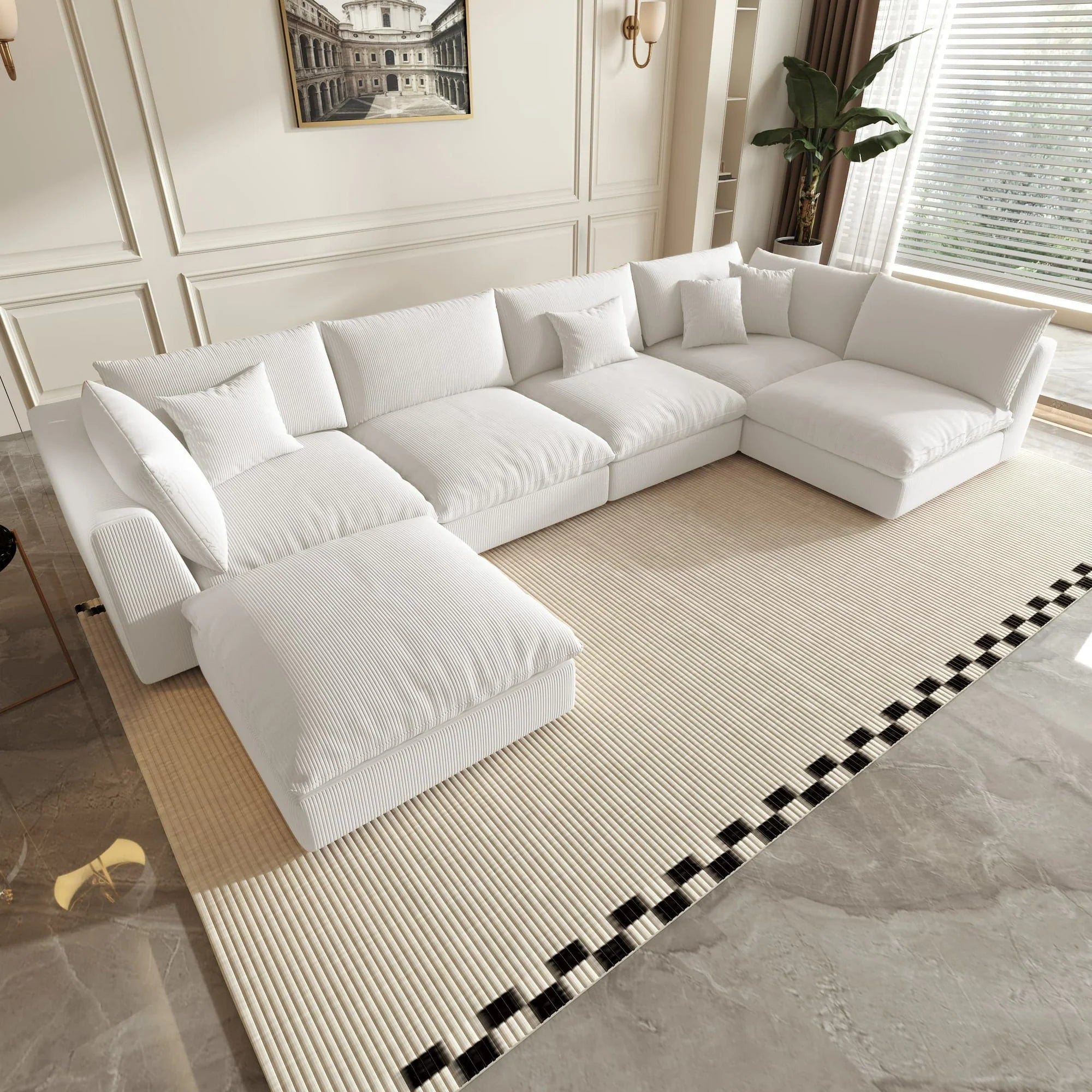 Planke Sofa U Shape - DSGF259 - Homzy