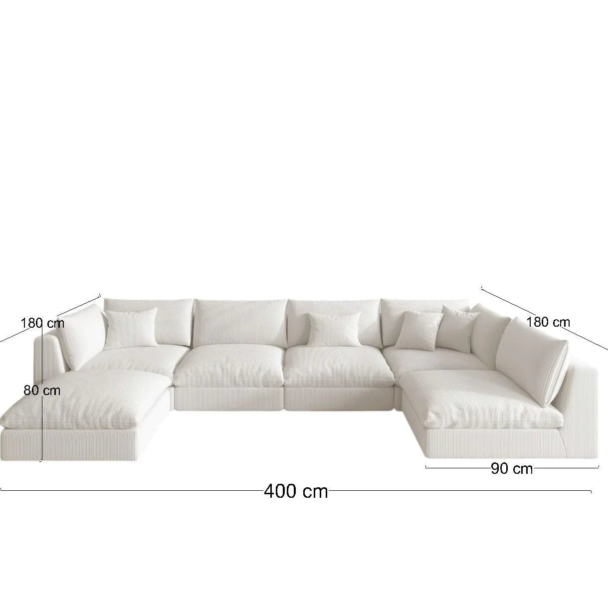 Planke Sofa U Shape - DSGF259 - Homzy