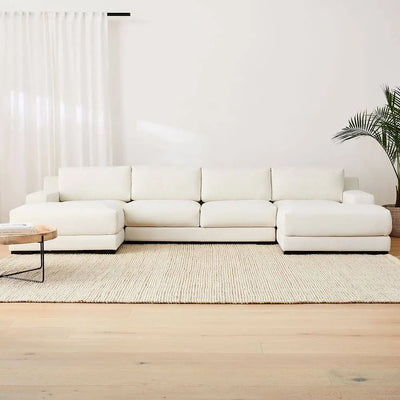 Sandra U Shape Sofa + 3 Free Cushions - Homzy