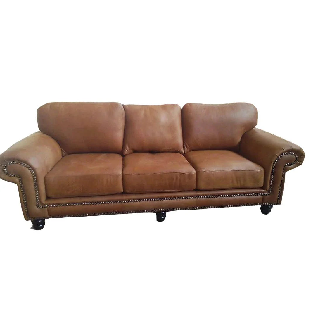 Spring 3 Seater Sofa Full Genuine Leather