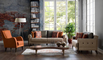Stewart Living Room Set + 3 Free Cushions - Homzy