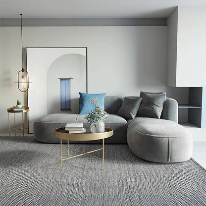 Triston L Shape Sofa + 3 Free Cushions - Homzy