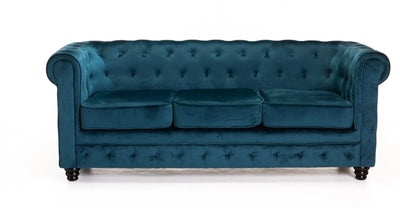 Velvet 3 seater Chesterfield - Homzy