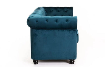 Velvet 3 seater Chesterfield