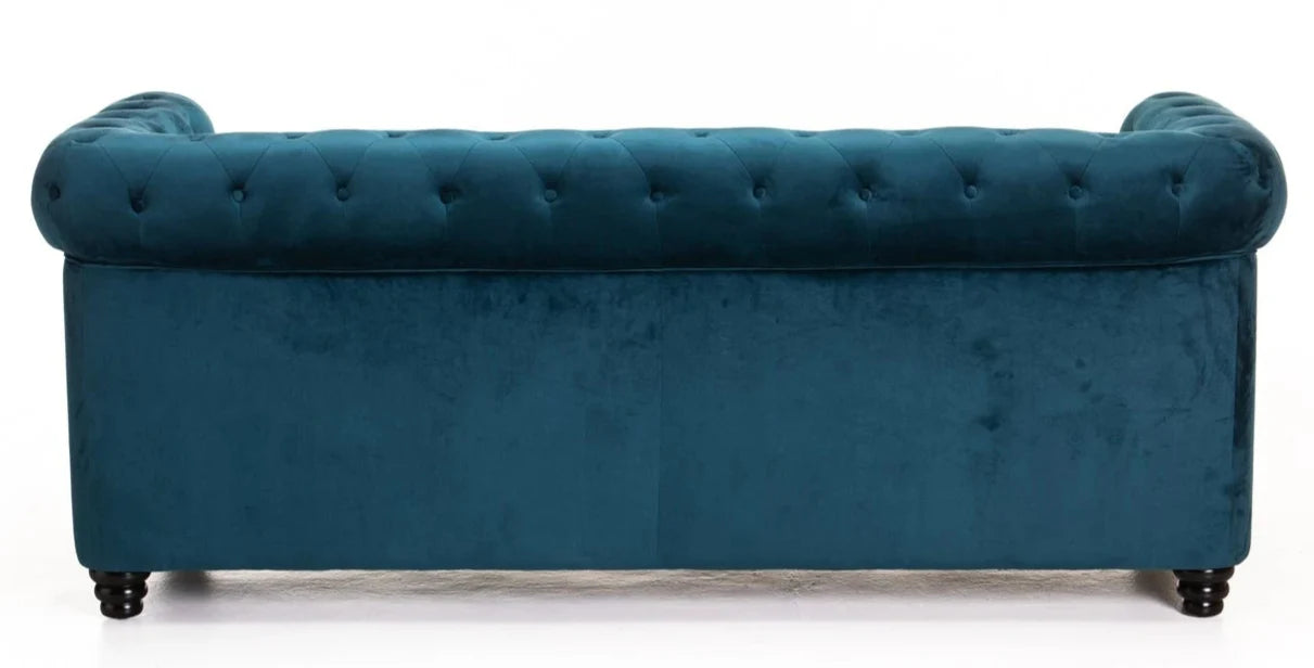 Velvet 3 seater Chesterfield